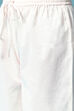 Off White Cotton Blend Tiered Kurta Straight Palazzo Suit Set image number 2