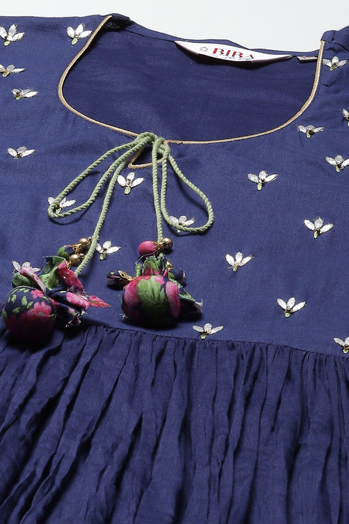 Pink Cotton Anarkali Kurta Palazzo Suit Set image number 1