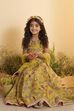 Mustard Yellow Floral Flared Lehenga Set