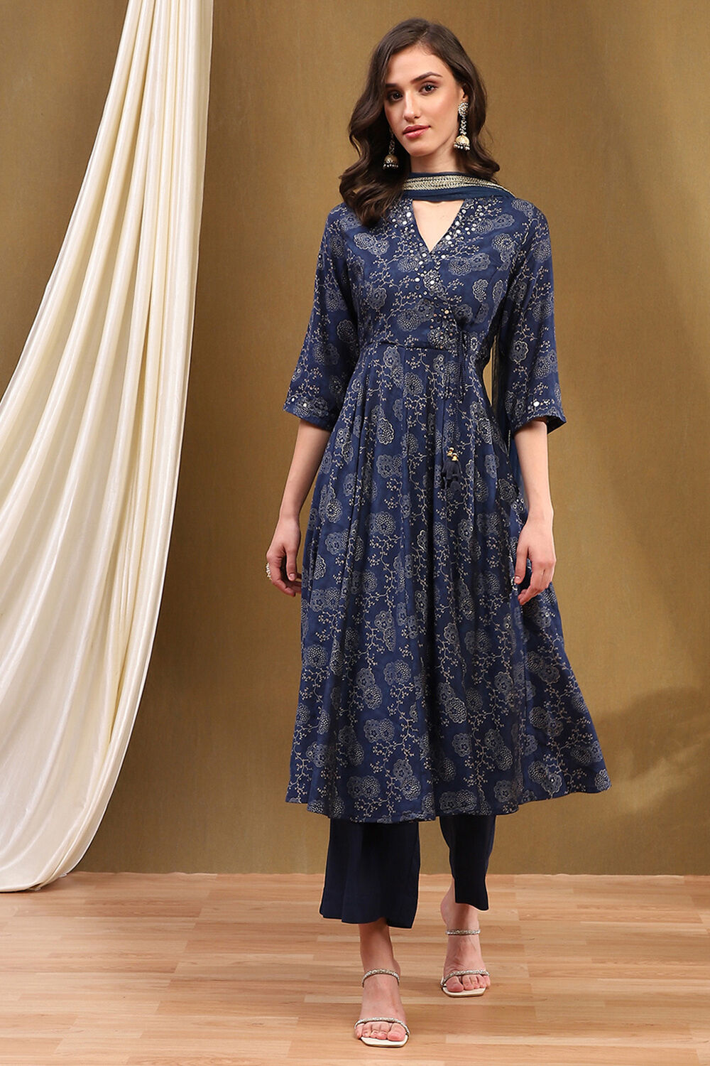 Biba blue anarkali outlet