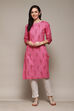 Yellow Cotton Straight Printed Kurta image number 0