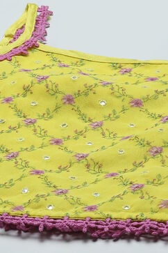 Lime Yellow Polyester Straight Set image number 1