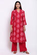 Pink Art Silk Kurta Pants Set image number 0