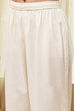 Off-White Cotton Embroidered Gathered Suit Set image number 2