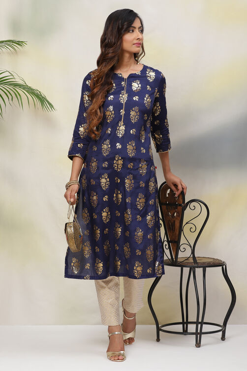 Red Straight Viscose Kurta image number 0