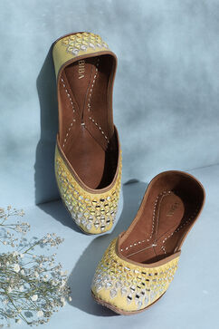Yellow PU Mojaris image number 0