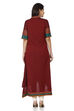Green Cotton A-Line Printed Kurta image number 4