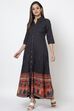 Black Cotton Tired Dress image number 2