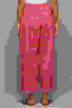 Coral Rayon Straight Palazzo image number 4