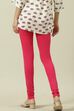 Fuschia Cotton Blend Solid Churidar image number 4