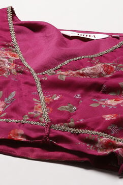 Pink Polyester Straight Lehenga Set image number 1