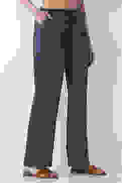 Teal Blue Viscose Blend Cargo Pants image number 3