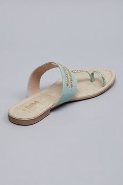 Mint Green Kohlapuri Sandal image number 5