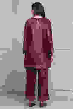 Rust Polyester Printed Kurta Pants Set image number 4