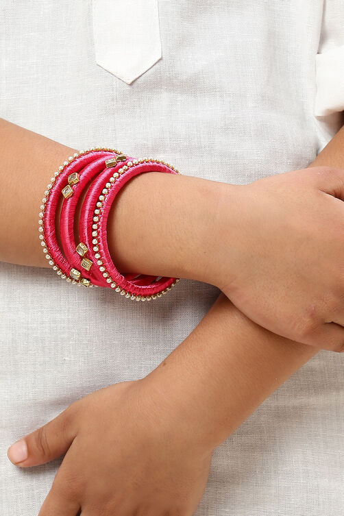 Bright Pink Kids Bangles image number 2