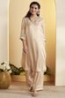 Sky Blue Viscose Rayon Straight Kurta Pants Set image number 6