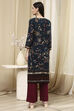 Teal Floral Printed Straight Kurta image number 3