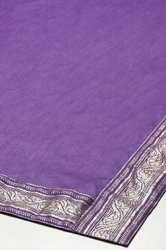 Purple Cotton Straight Printed Kurta Capri Suit Set image number 3