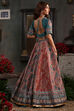 Purple Hand Embroidered Flared Lehenga Set image number 4