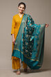 Forest Green Cotton Blend Yarndyed Dupatta image number 0