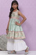 Mint Green Art Silk Short Kurti image number 5