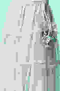 Powder Blue Cotton Short Top Lehenga Set image number 2