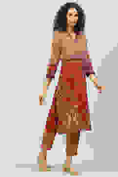 Berry Acrylic Straight Printed Kurta image number 0