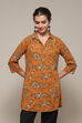 Mustard LIVA Straight Printed Top image number 0