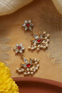 Red 925 Sterling Silver Earrings image number 0