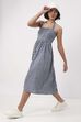 Indigo Cotton Printed Straight Dress
