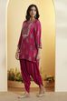Green Viscose Rayon Straight Kurta Pants Set image number 3