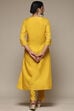 Mustard Rayon Straight Kurta Pant Suit Set image number 4