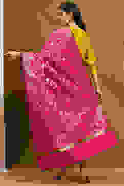 Magenta Polyester Dupatta image number 3