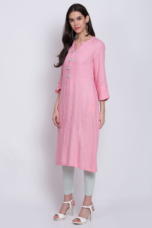 Ice Blue Rayon Straight Kurta image number 2