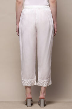 White Rayon Straight Palazzo image number 4