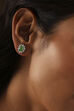 Green Stone Embellished Earrings image number 1