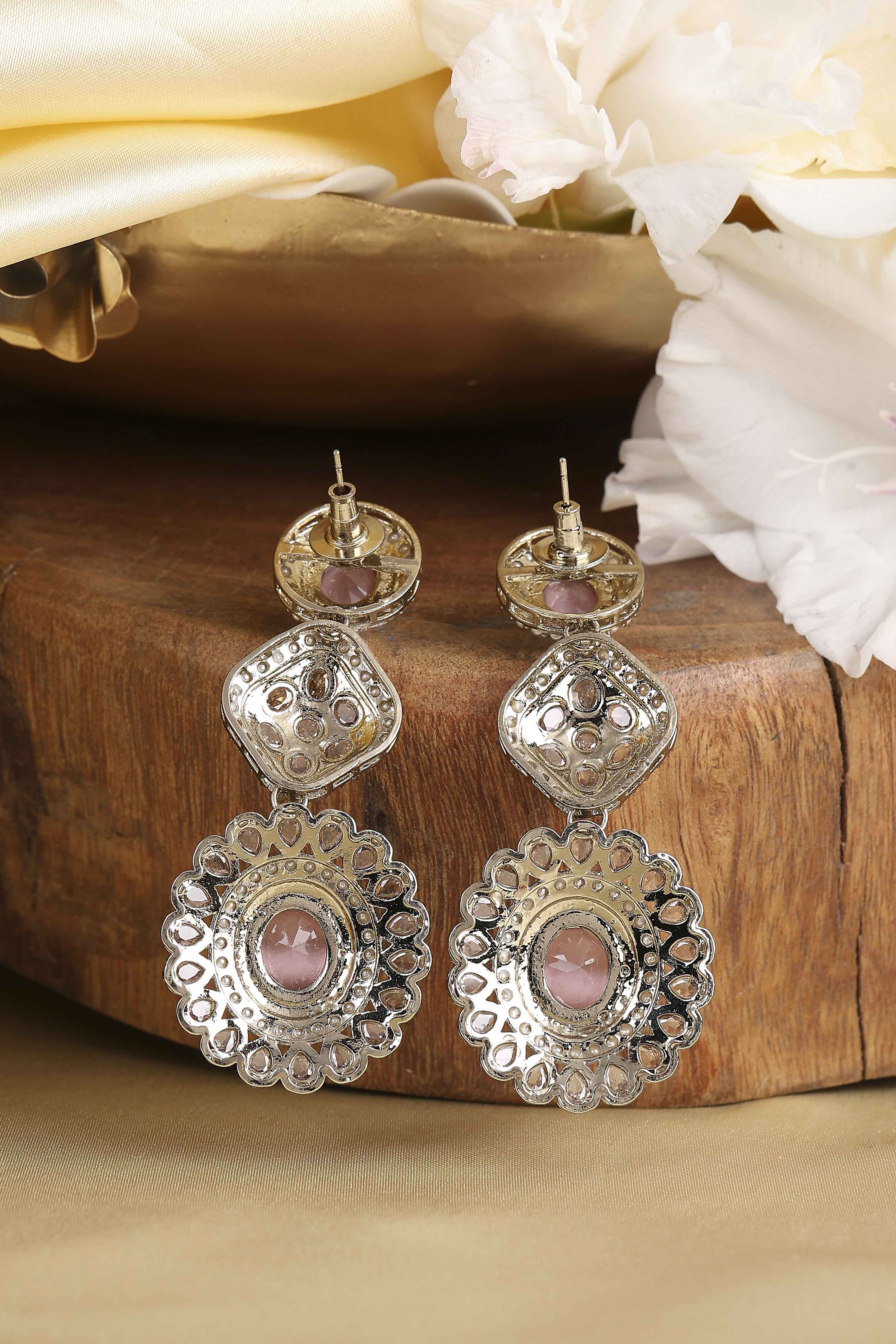 Light Pink Alloy Drop & Danglers image number 2