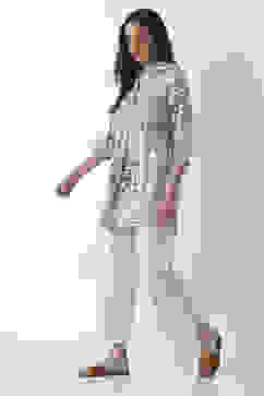 Natural Cotton Straight Palazzos image number 7