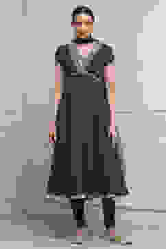 Blue Cotton Flared Suit Set image number 5