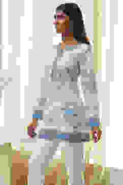 Off White Straight Short Kurta image number 2