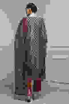 Orange Chanderi Blend Printed Embroidered Unstitched Suit Set image number 5