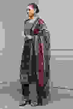 Black Silk Blend Printed- Embroidered Unstitched Suit Set image number 4