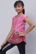 Pink Cotton Printed Top image number 2