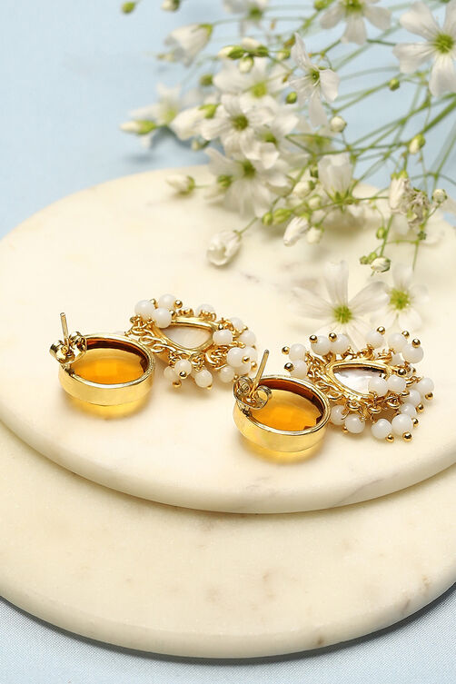 Yellow Brass earrings image number 2