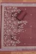 Dark Beige Linen Embroidered Unstitched Suit Set image number 3