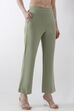 Blue Viscose Blend Wide Leg Pants image number 3