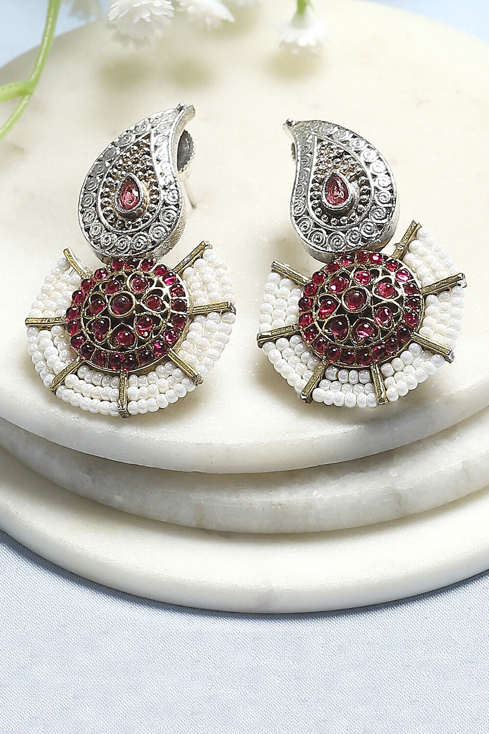 Pink Alloy Drop & Danglers image number 0