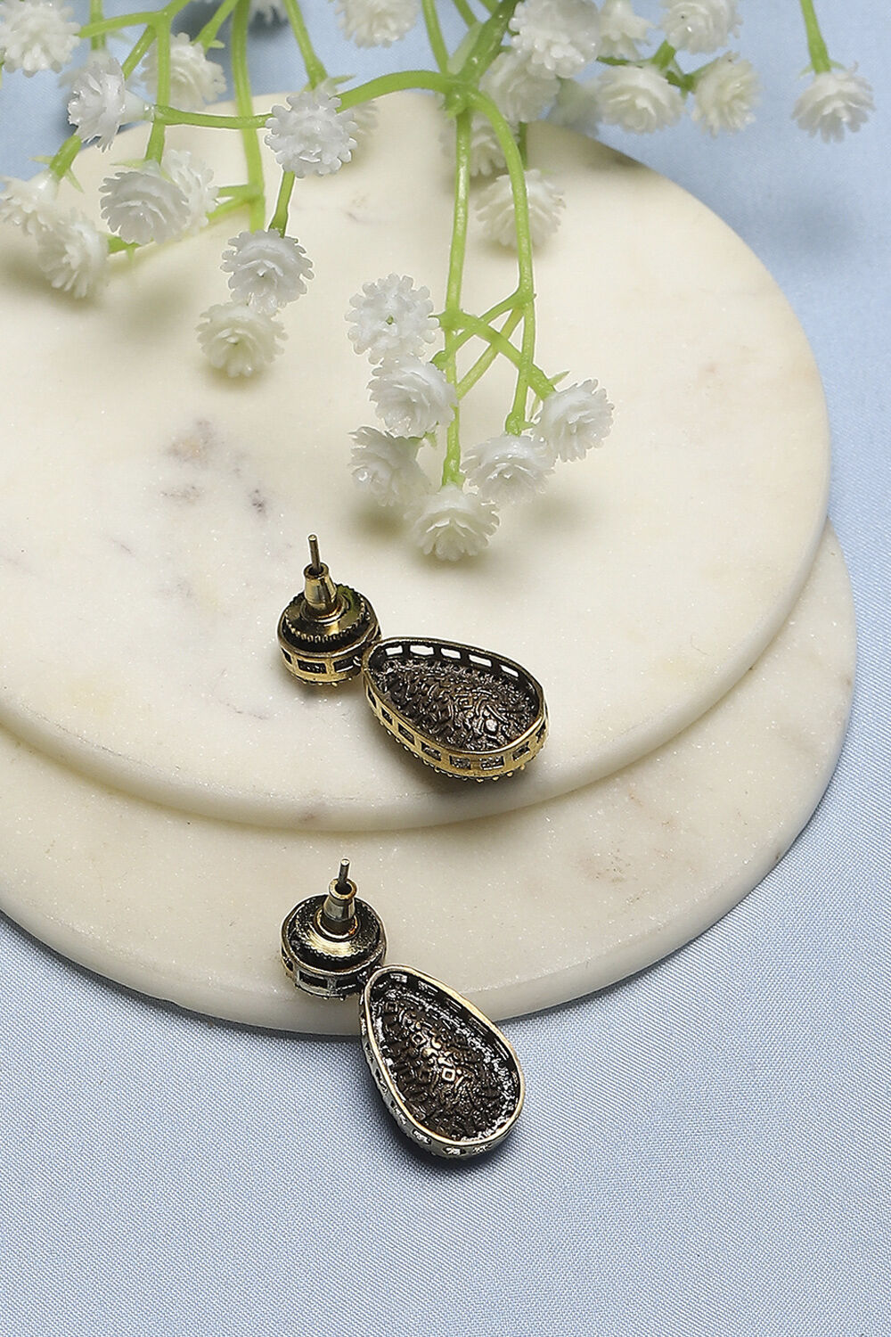 Blue Brass Necklace Set image number 2