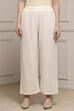 Blue Viscose Rayon Straight Palazzos image number 4