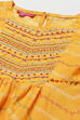 Yellow Cotton Anarkali Kurta Narrow Pants Suit Set